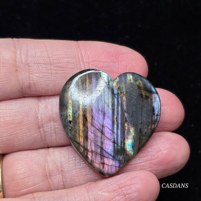 Labradorite Heart Cabochon