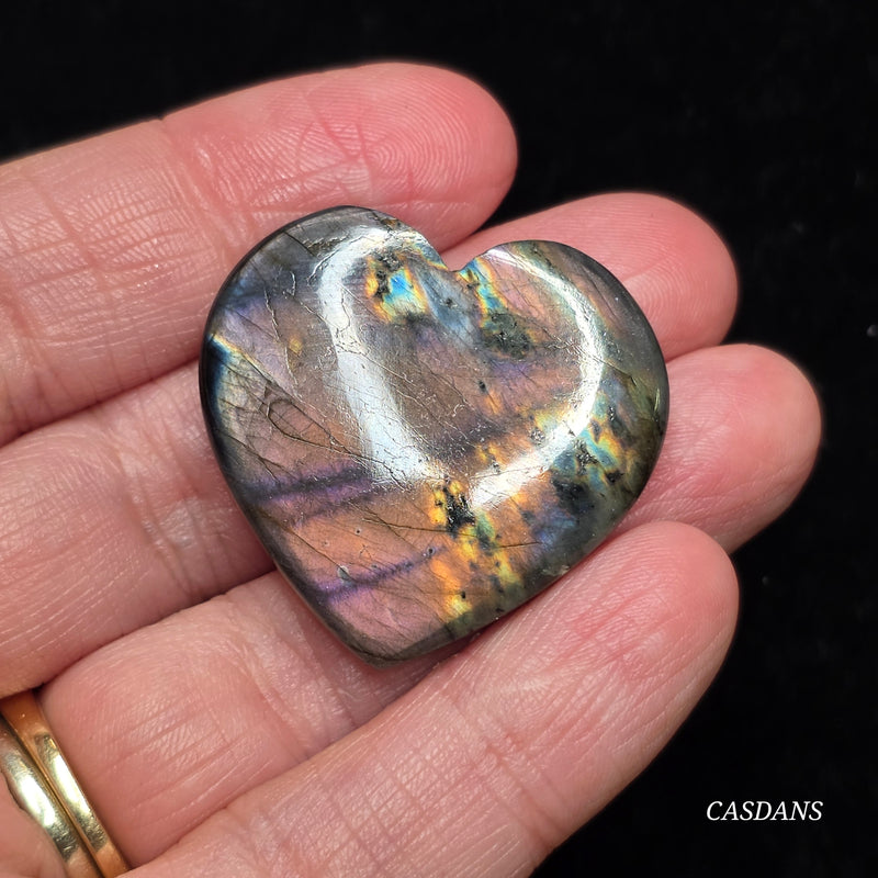 Labradorite Heart Cabochon