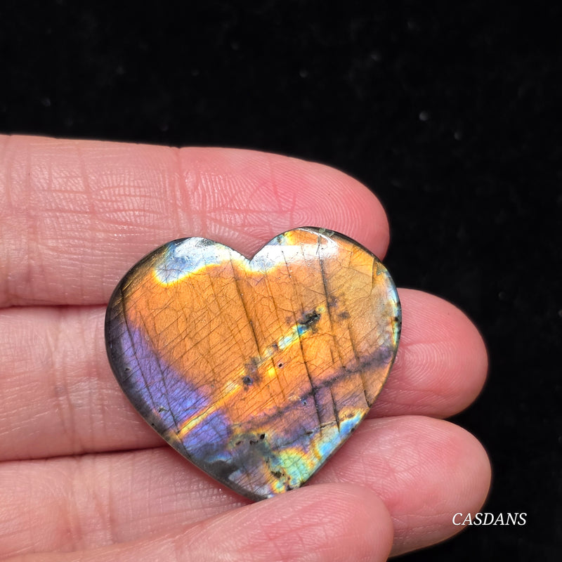 Labradorite Heart Cabochon