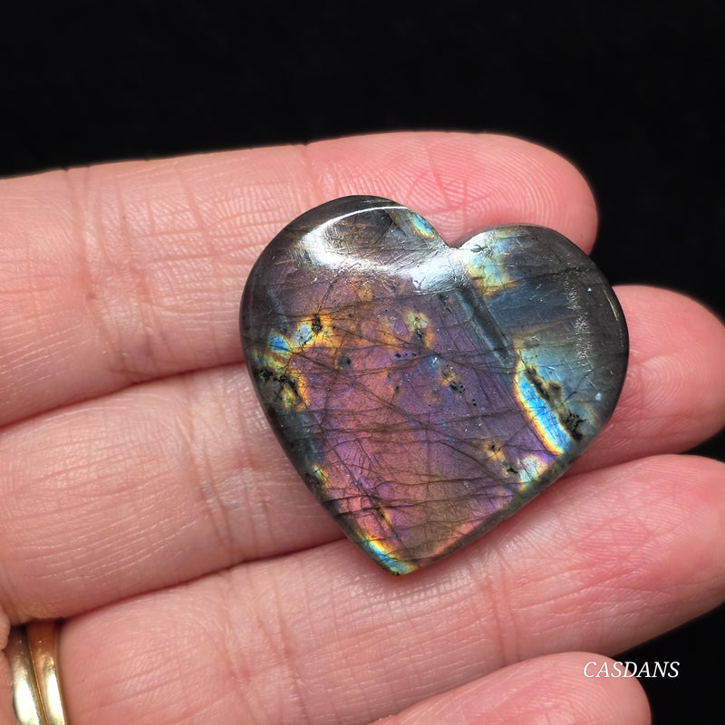 Labradorite Heart Cabochon