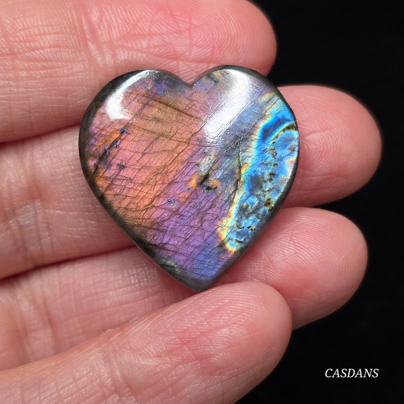 Labradorite Heart Cabochon