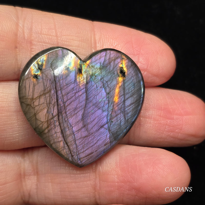 Labradorite Heart Cabochon