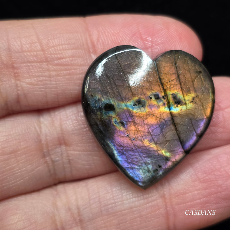 Labradorite Heart Cabochon