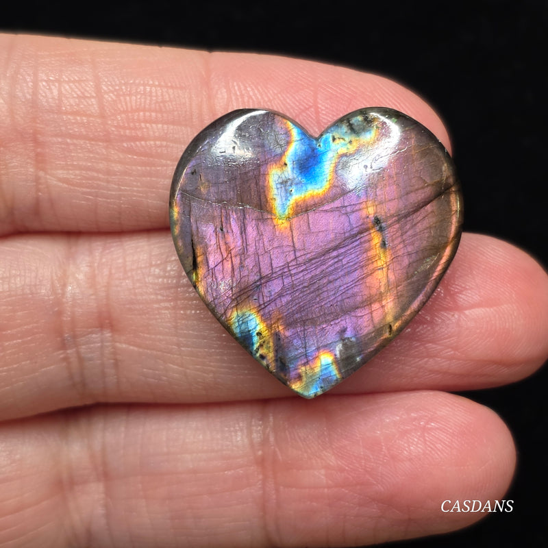 Labradorite Heart Cabochon