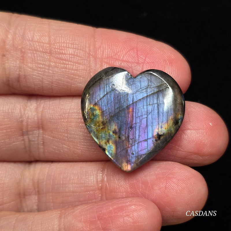 Labradorite Heart Cabochon