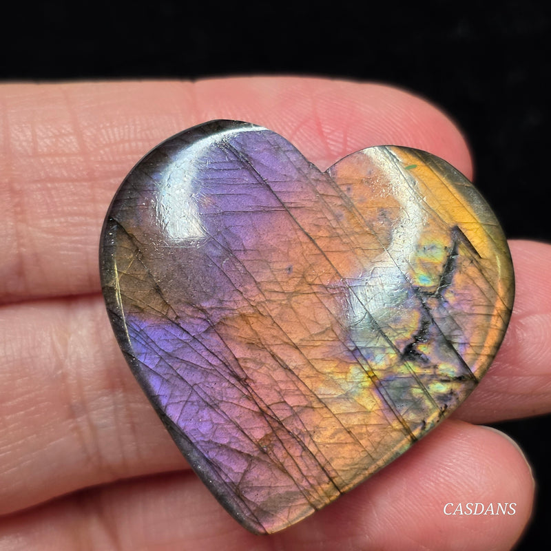 Labradorite Heart Cabochon