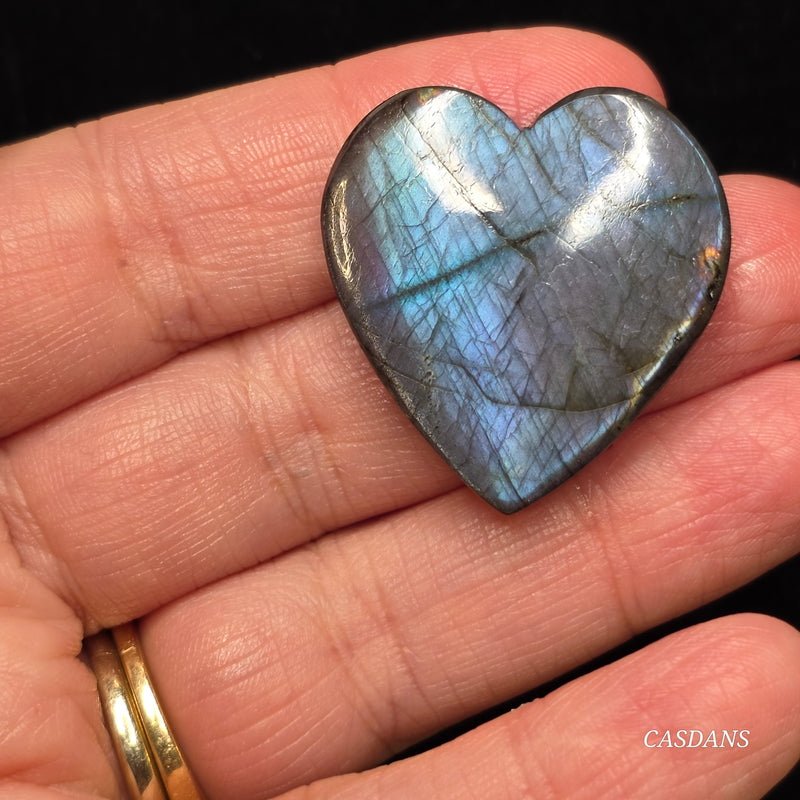 Labradorite Heart Cabochon