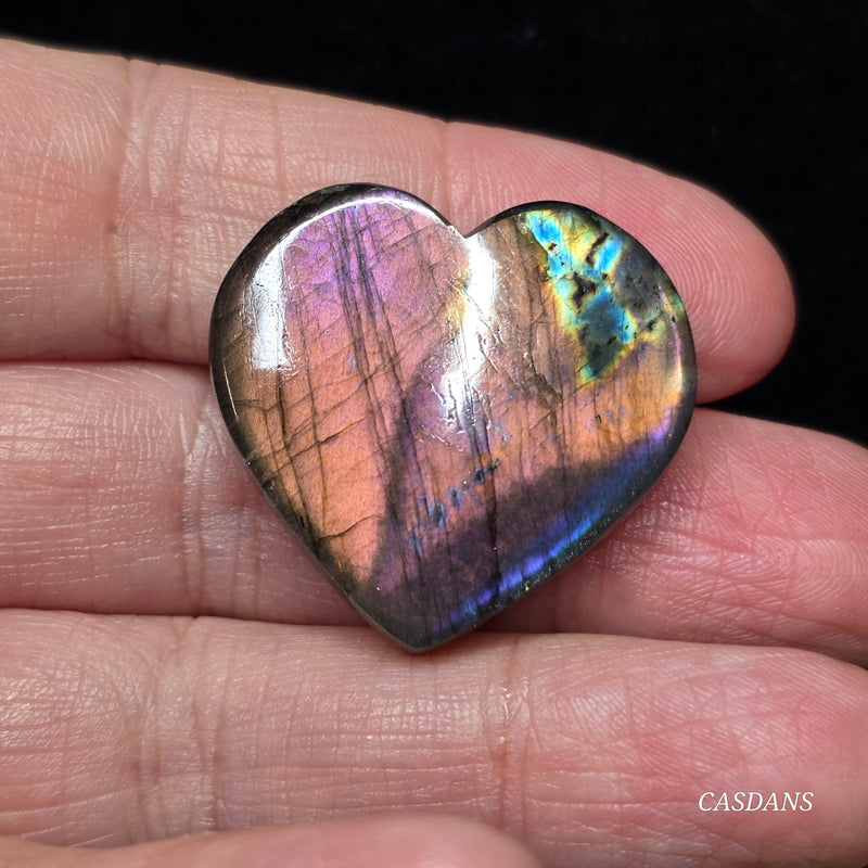 Labradorite Heart Cabochon