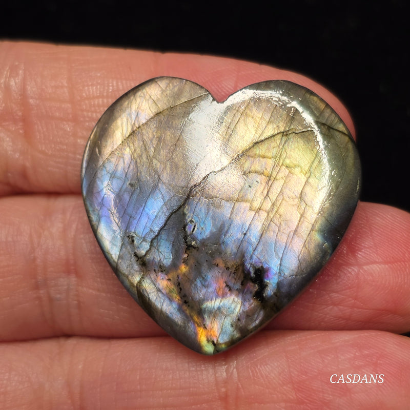 Labradorite Heart Cabochon