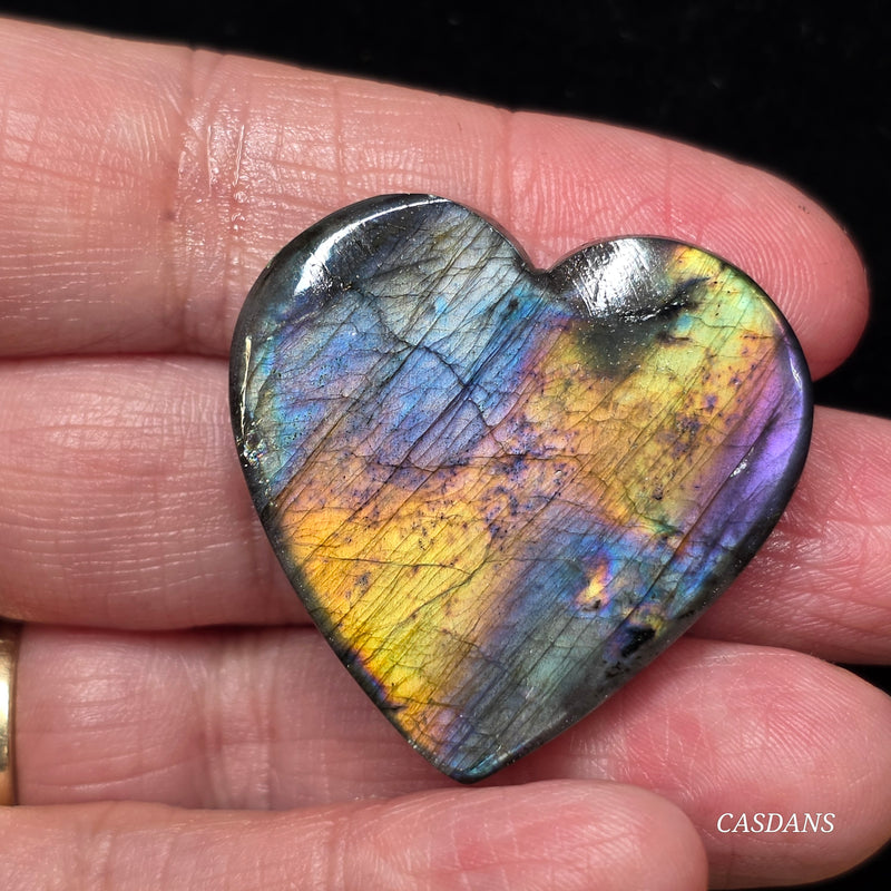 Labradorite Heart Cabochon
