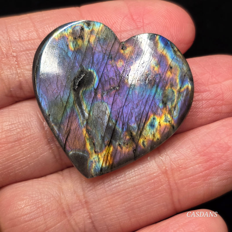 Labradorite Heart Cabochon