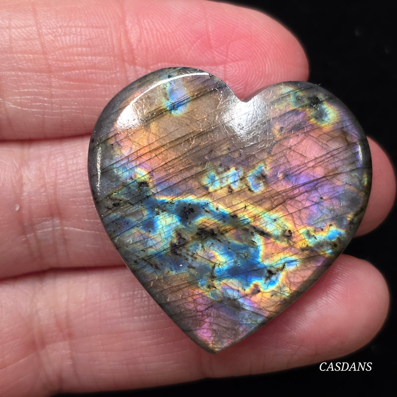 Labradorite Heart Cabochon