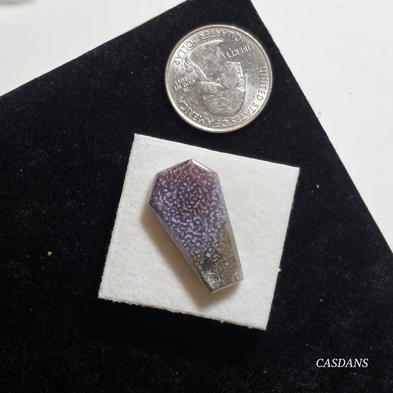 Grape Agate Coffin Cabochon