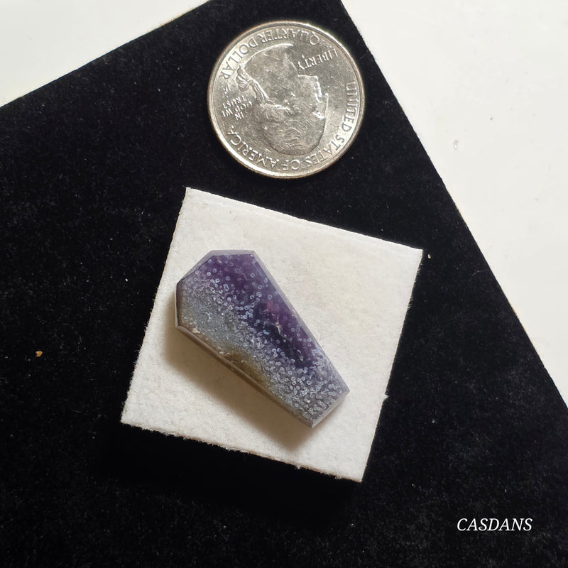 Grape Agate Coffin Cabochon