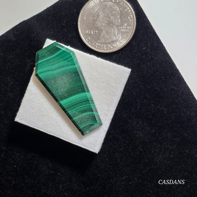 Malachite Coffin Cabochon