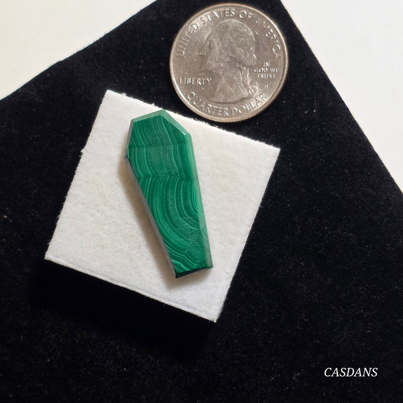 Malachite Coffin Cabochon