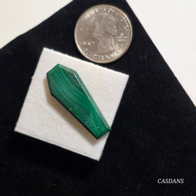 Malachite Coffin Cabochon