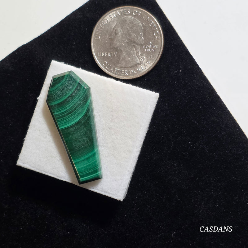 Malachite Coffin Cabochon