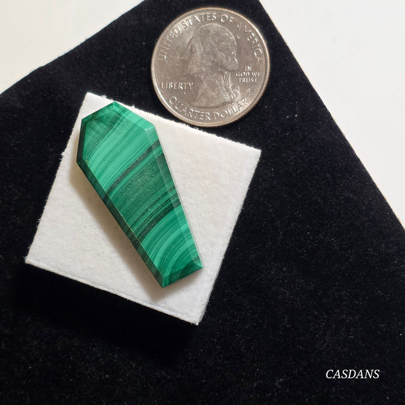 Malachite Coffin Cabochon