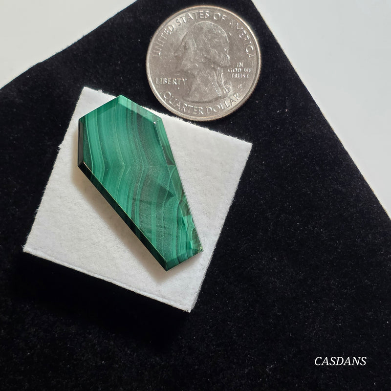 Malachite Coffin Cabochon