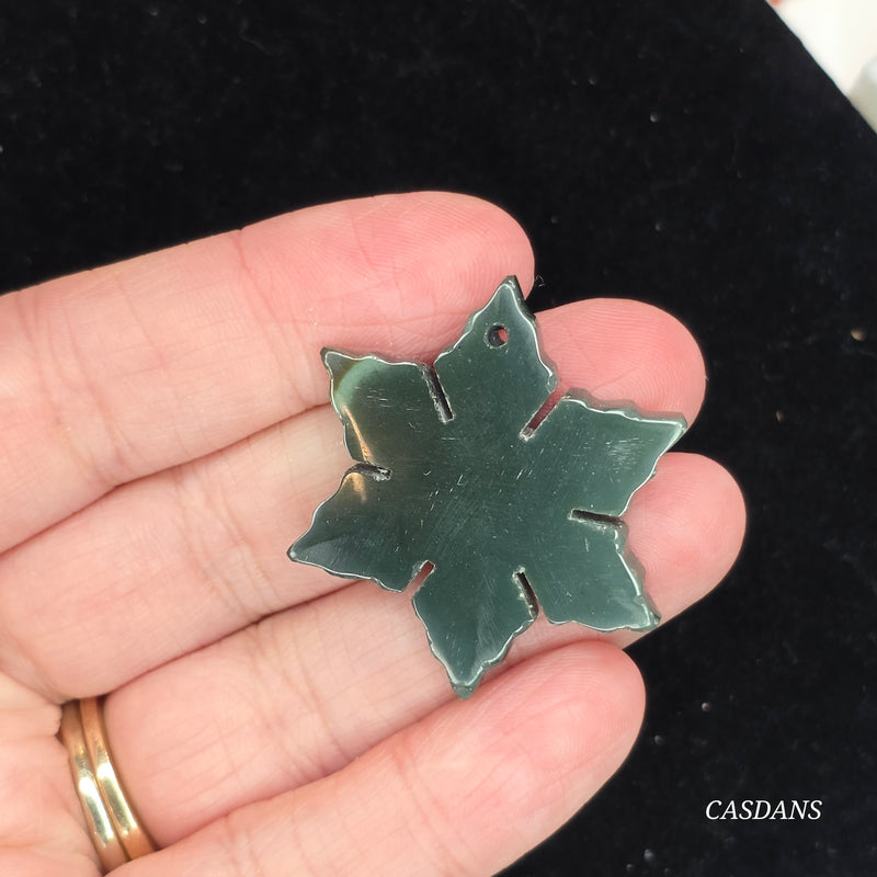 Petrified Wood Snowflake Cabochon