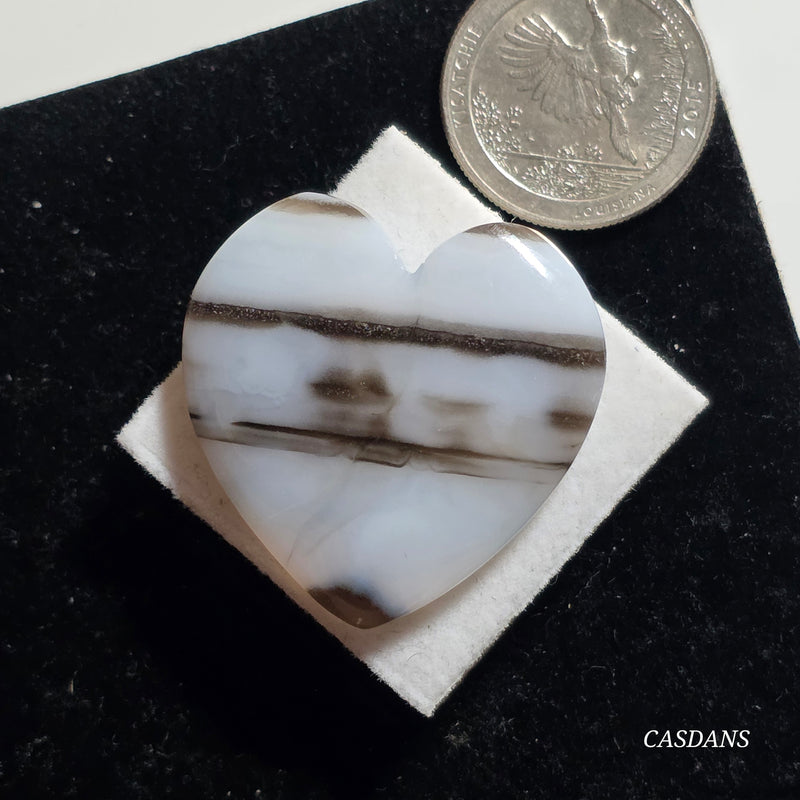 Blue Opal Heart Cabochon