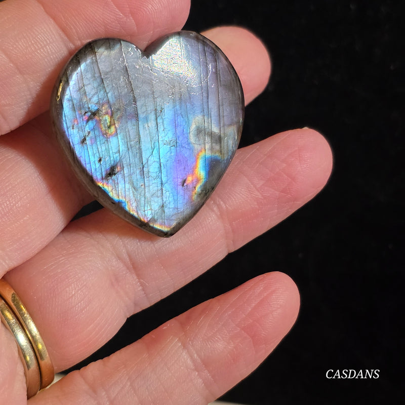 Labradorite Heart Cabochon