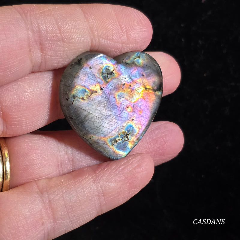 Labradorite Heart Cabochon