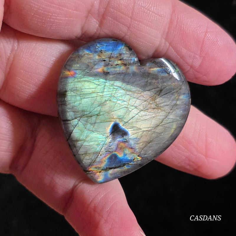 Labradorite Heart Cabochon