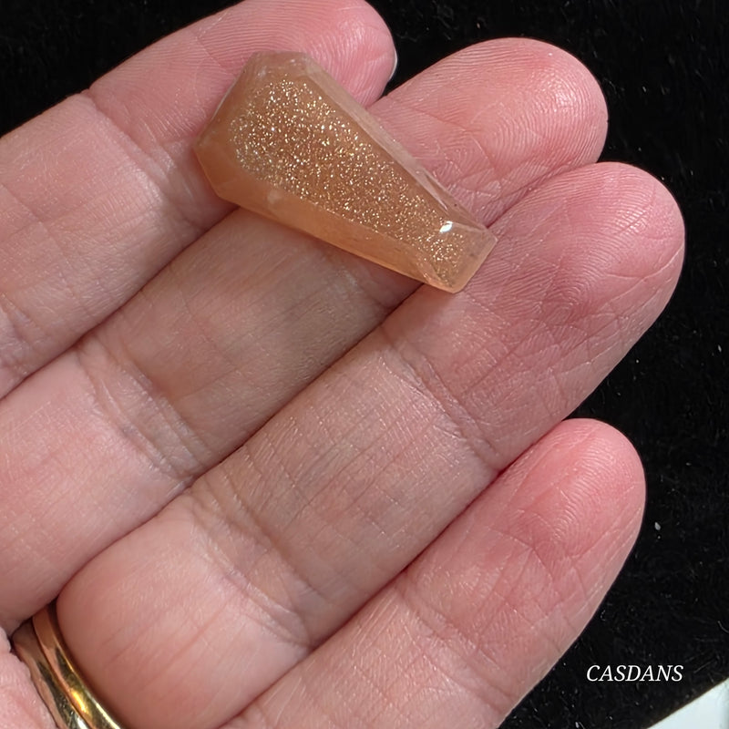 Peach Moonstone Coffin Cabochon
