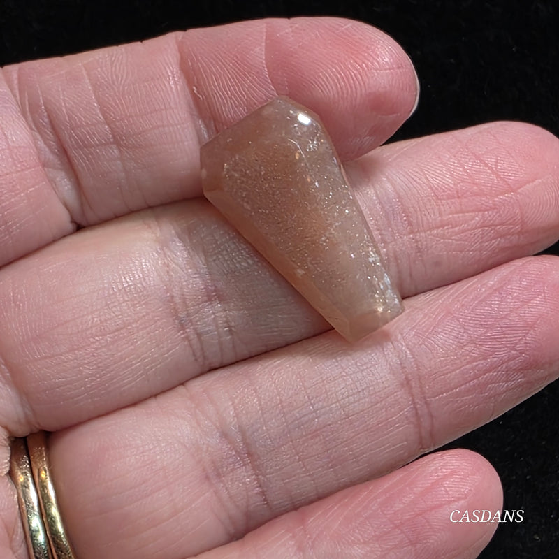 Peach Moonstone Coffin Cabochon