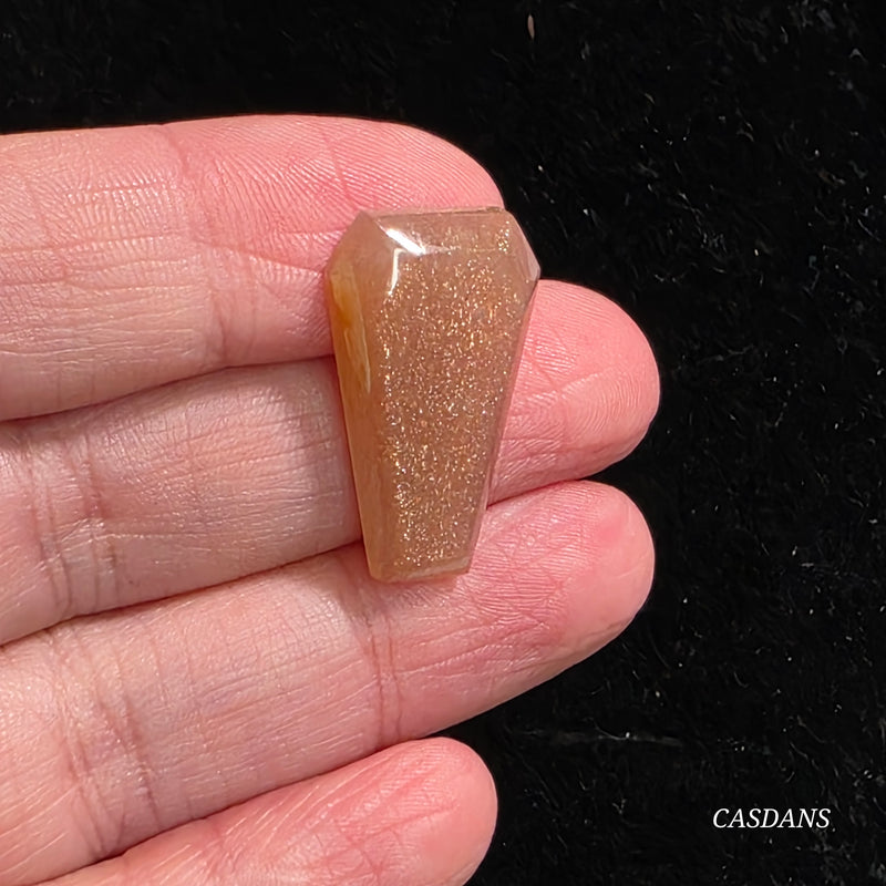 Peach Moonstone Coffin Cabochon