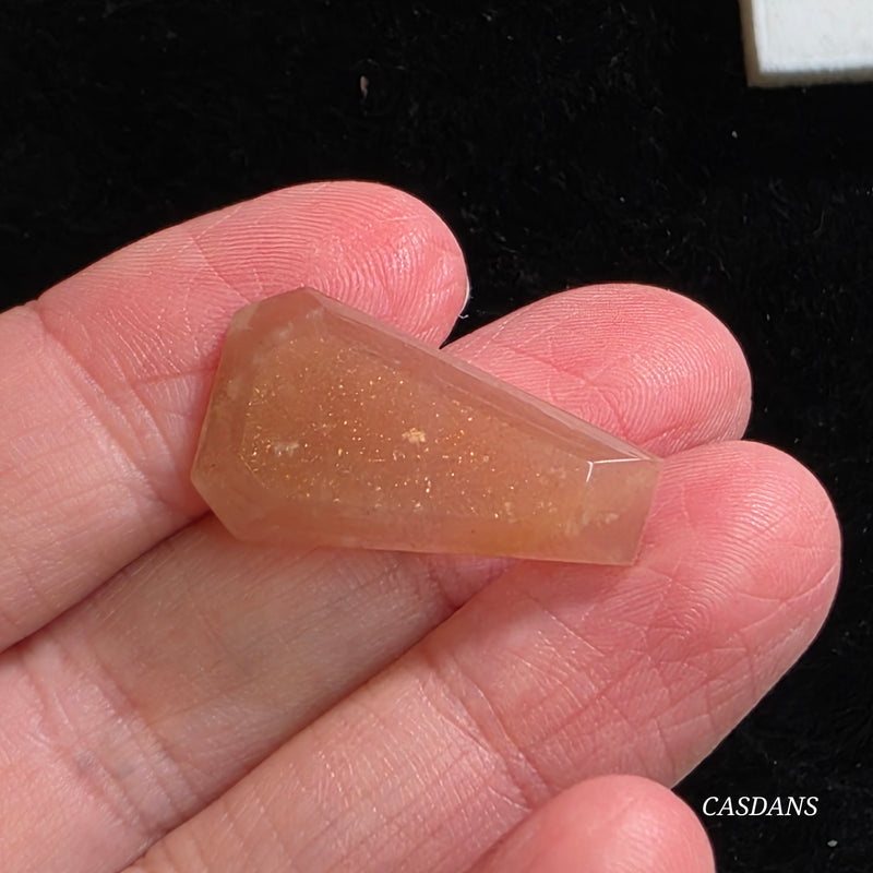 Peach Moonstone Coffin Cabochon