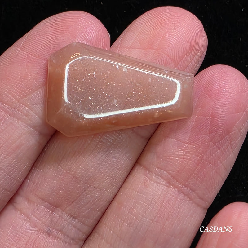 Peach Moonstone Coffin Cabochon