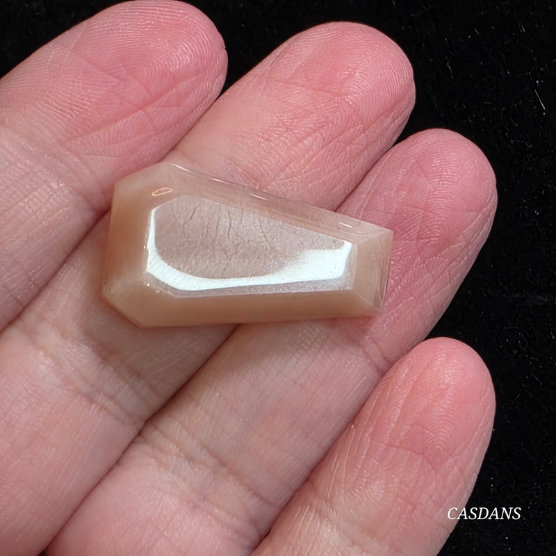 Peach Moonstone Coffin Cabochon
