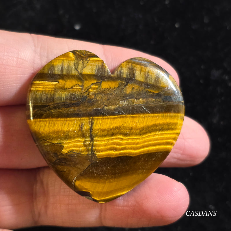 Tiger's Eye Heart Cabochon