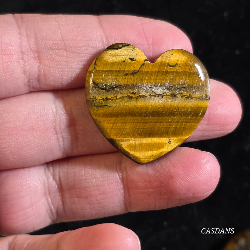 Tiger's Eye Heart Cabochon