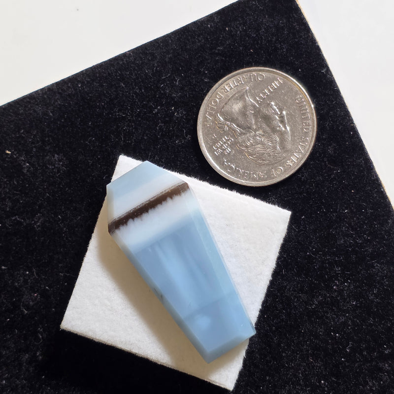Blue Opal Coffin Cabochon
