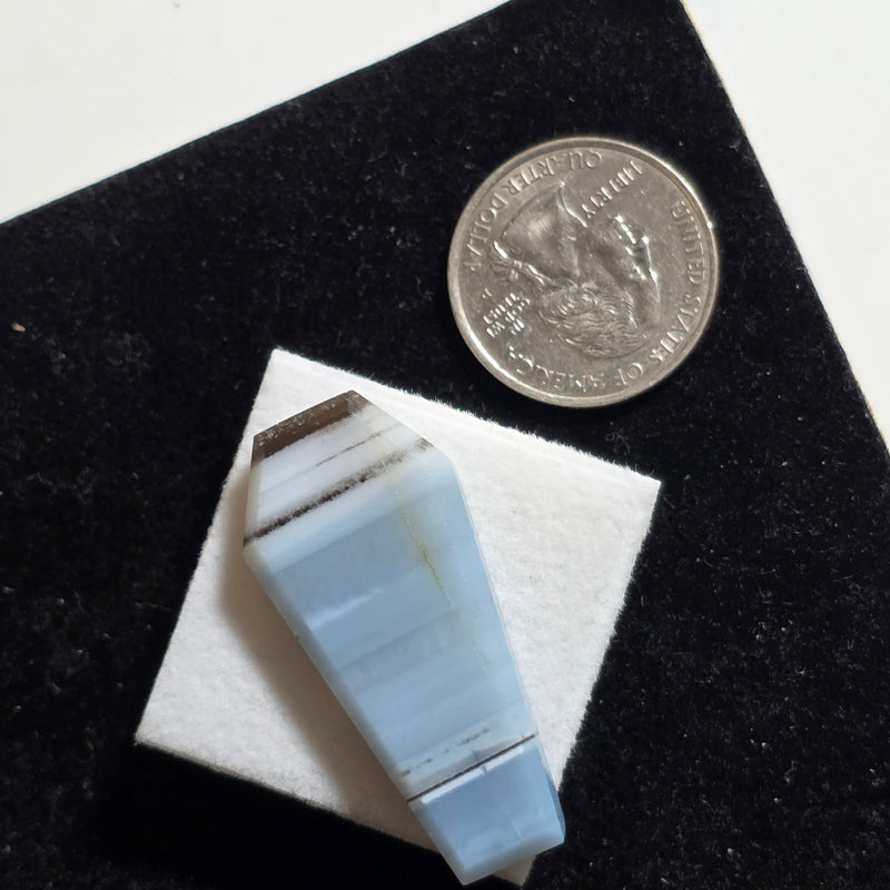 Blue Opal Coffin Cabochon