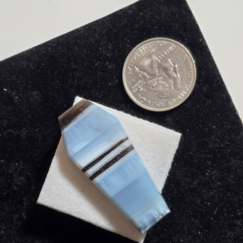 Blue Opal Coffin Cabochon
