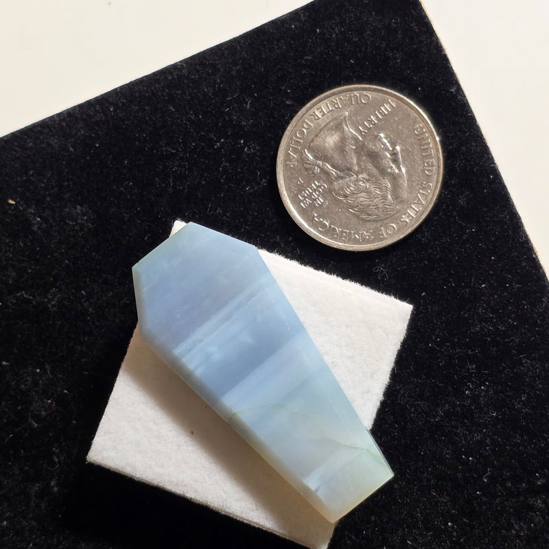 Blue Opal Coffin Cabochon