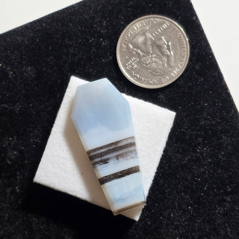 Blue Opal Coffin Cabochon