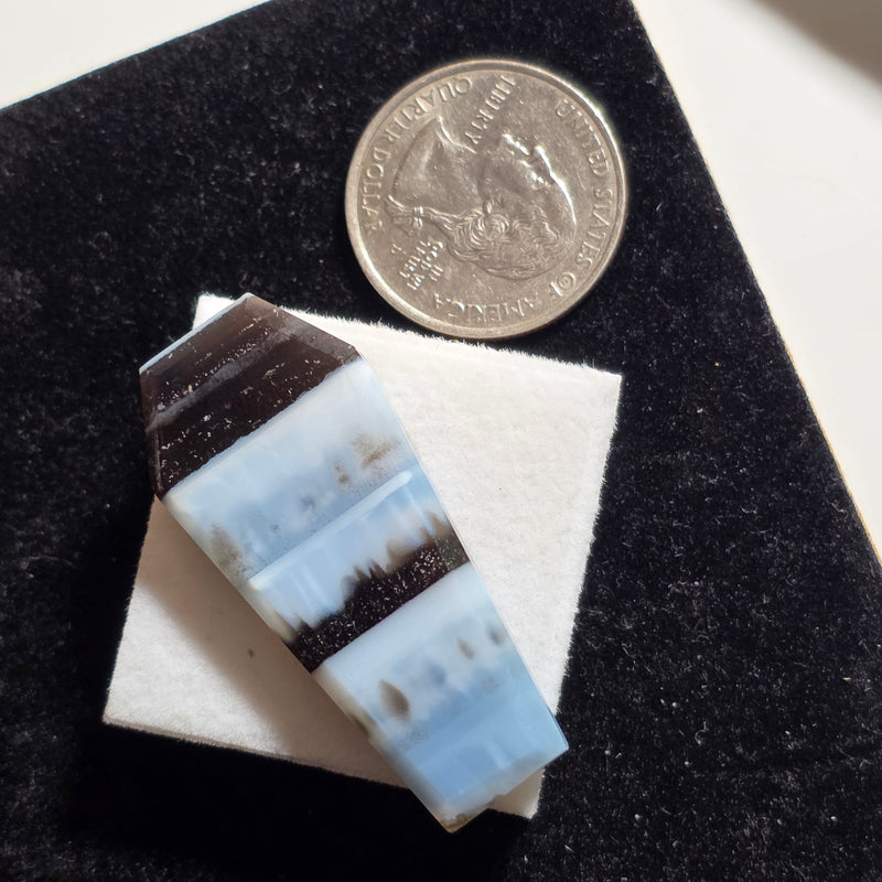 Blue Opal Coffin Cabochon