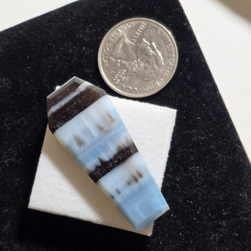 Blue Opal Coffin Cabochon
