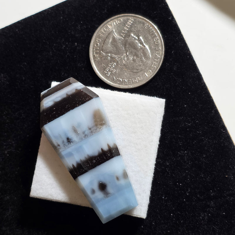 Blue Opal Coffin Cabochon