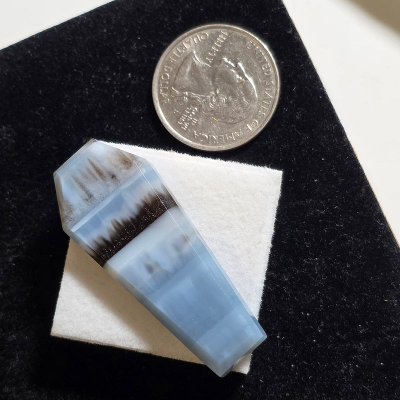 Blue Opal Coffin Cabochon