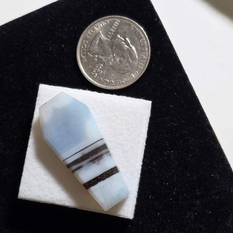 Blue Opal Coffin Cabochon