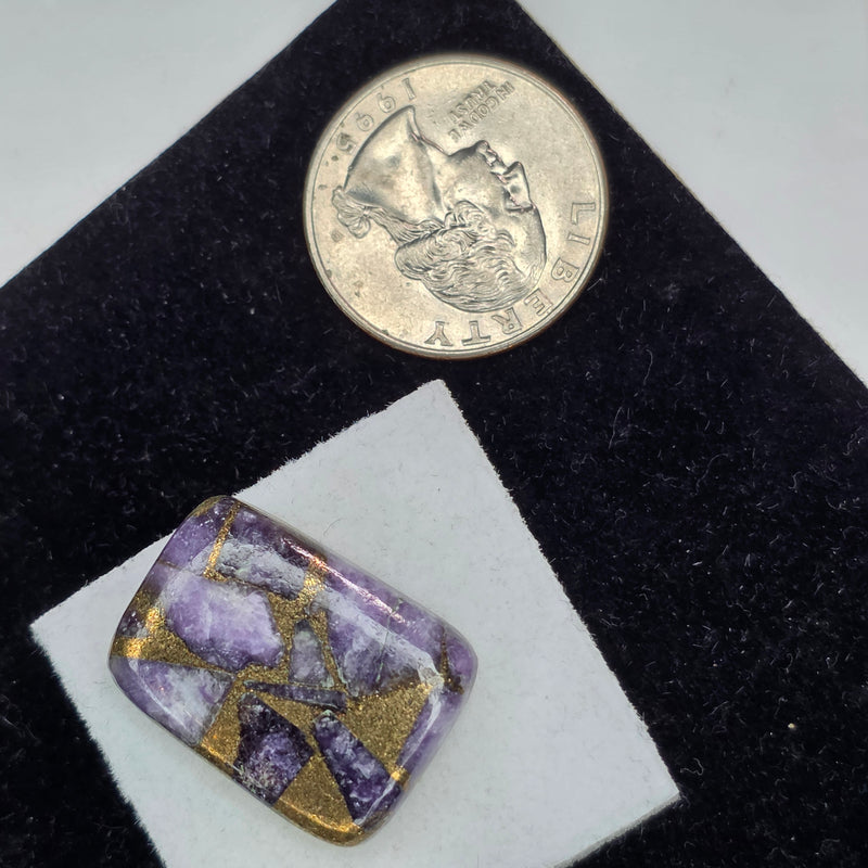 Lepidolite Copper Composite Cabochon