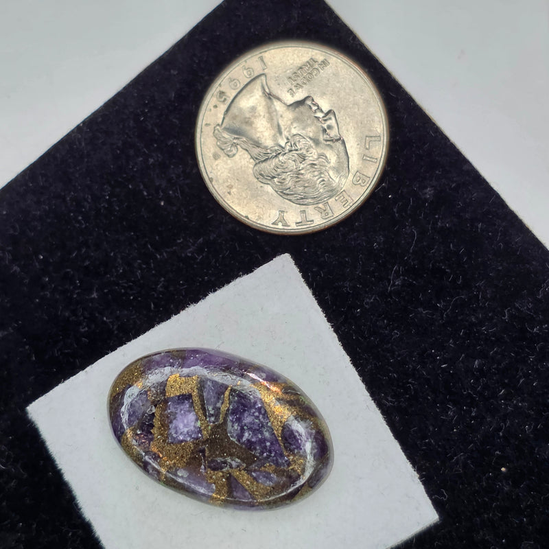 Lepidolite Copper Composite Cabochon