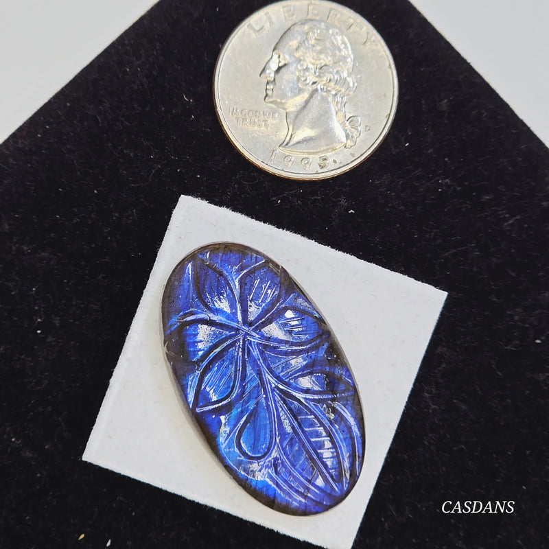 Carved Labradorite Cabochon